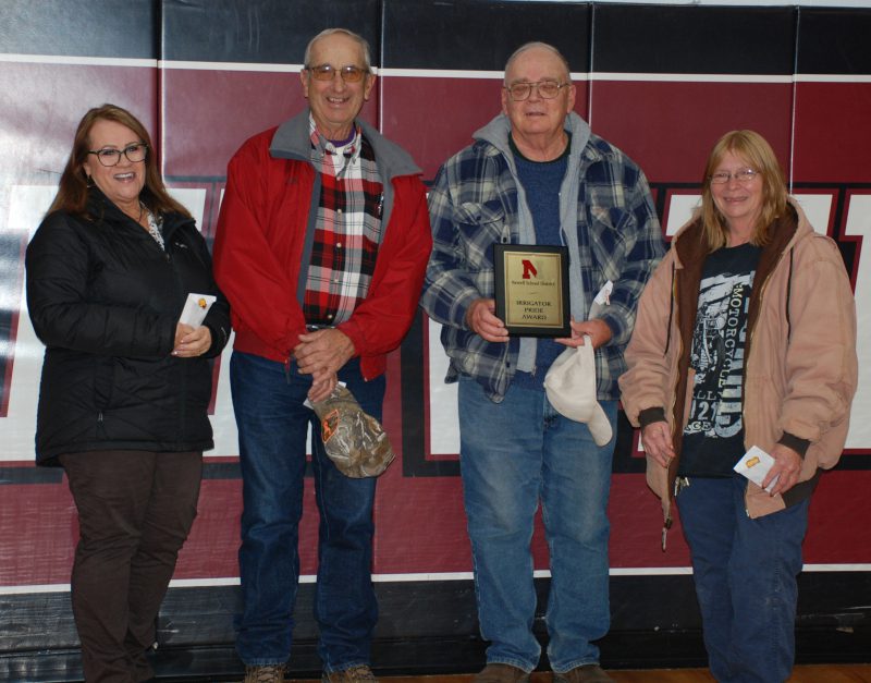Recipients of the Irrigator Pride Award are Newell’s bus drivers Laura Fox, John Heisler, Monte Richards, and Sandy Miller.