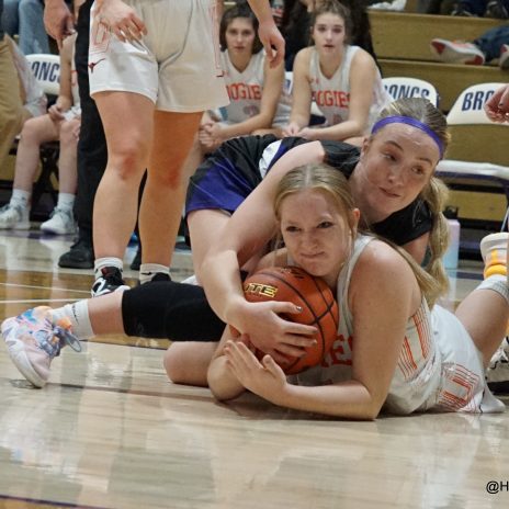 Sloan Young fights for the jump ball. Photos Courtesy Jamie Hockenbary
